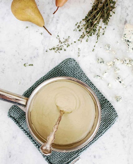 Parsnip, Pear, and Blue Cheese Soup