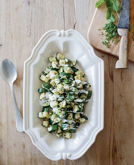 Roasted Zucchini with Chili Flakes and Mint