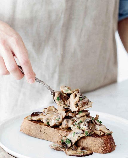 Fried Mushrooms with Sour Cream