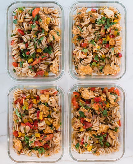 Chicken Fajita Pasta Salad (gluten & dairy free)