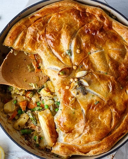 Vegan Pot Pie with Spring Veggies