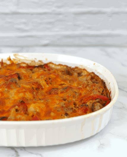 Cheesy Chicken Fajita Casserole