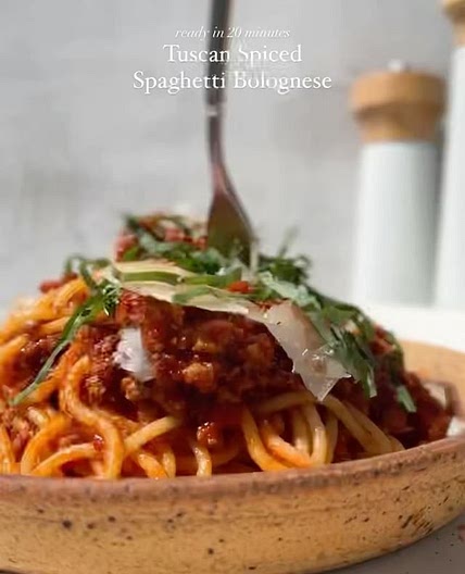 Tuscan Spiced Bucatini Bolognese