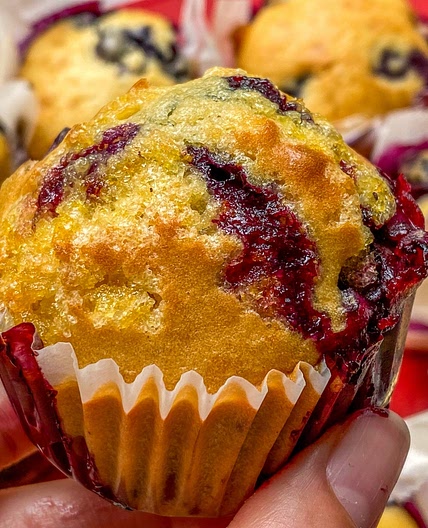 Easy, Delicious Blueberry Muffins with Greek yogurt