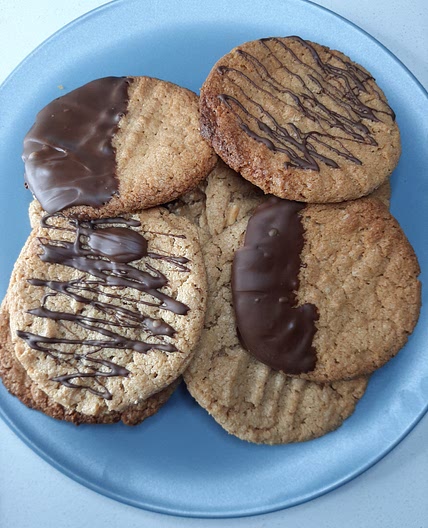 3 Ingredient Peanut Butter Cookies (Dunked in Chocolate)
