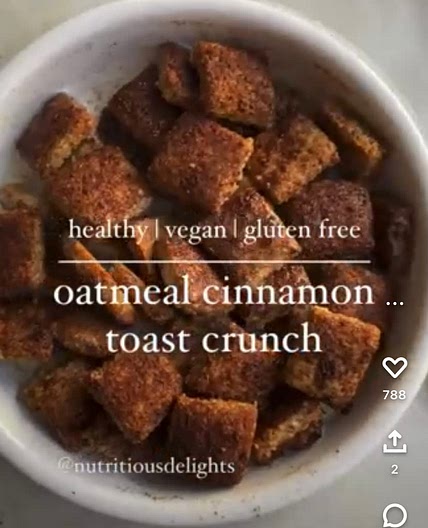 Oatmeal Cinnamon Toast Crunch cereal