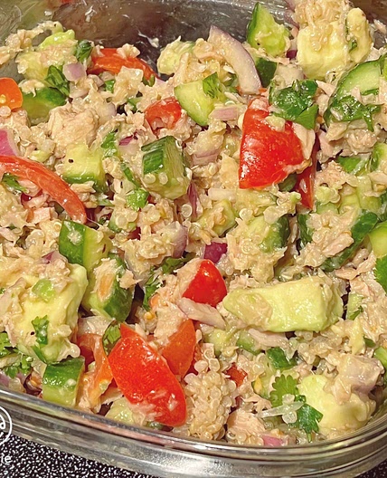 Avocado cucumber tuna salad