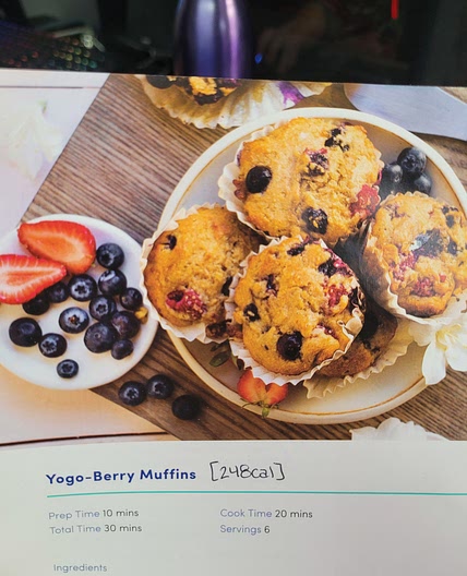 Yogo-berry muffins