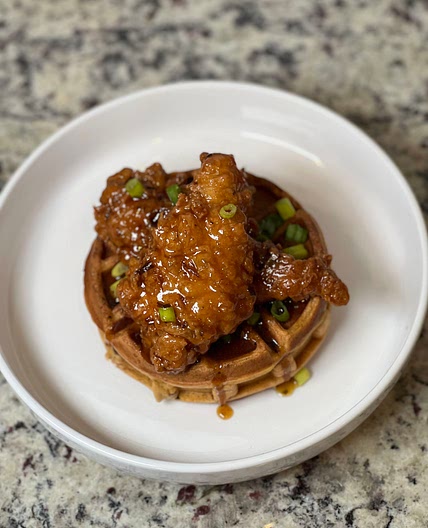 Stuffed Sweet Potato Soufflé Waffle 