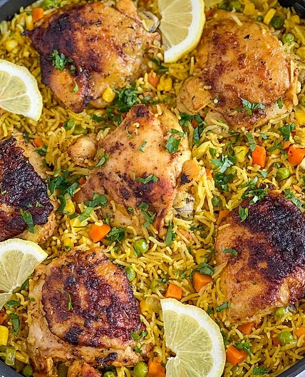 One pan chicken and rice