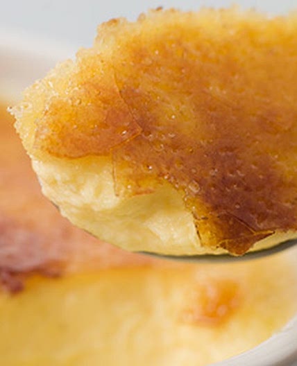 Vanilla Creme Brulee with Apple Compote
