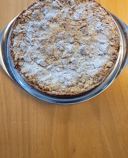 Streuselkuchen mit Rhabarber