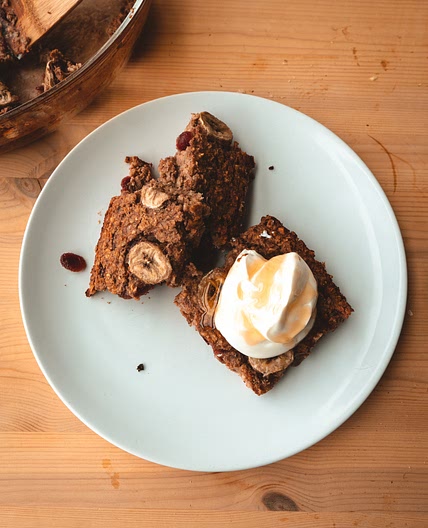 Peanut Butter Banana Baked Oats