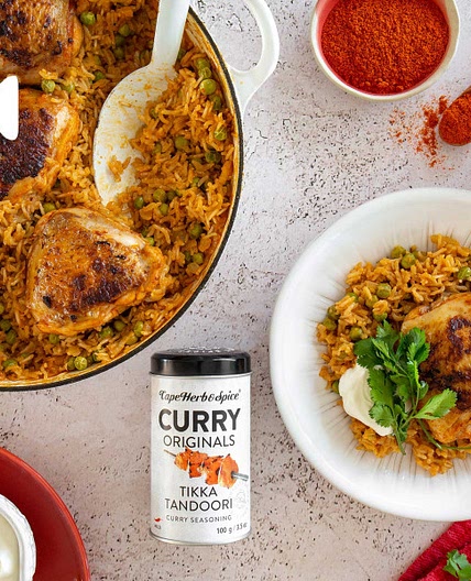 ONE POT TANDOORI CHICKEN & COCONUT RICE CURRY