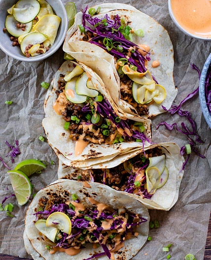 Vegan Korean Beef Tacos