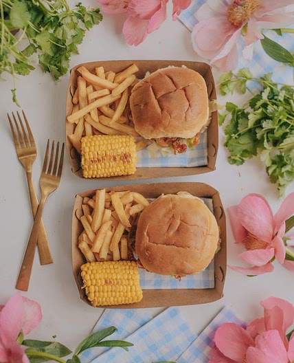 Onion Bhaji Burgers