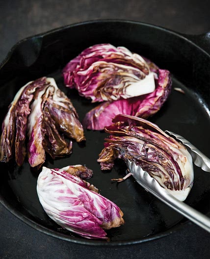 SEARED RADICCHIO DRAPED WITH MOZZARELLA