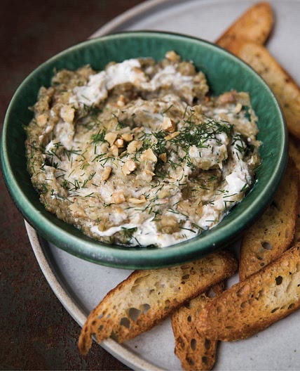 Roasted Eggplant with Dill, Yogurt, and Walnuts