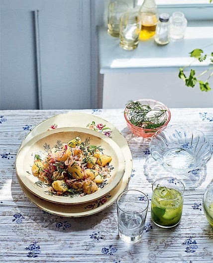 Sauerkraut and herb potato salad