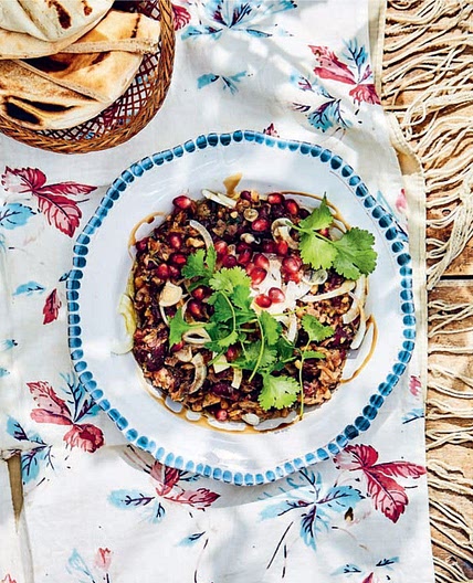 Lobio: spiced kidney beans, walnuts and coriander