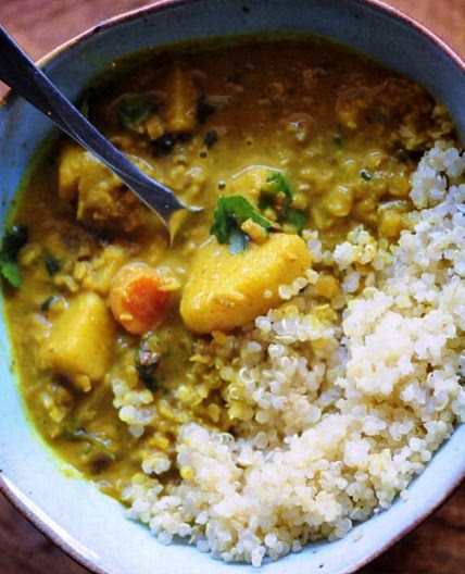 Cauliflower Rice Curry with Sweet Potato