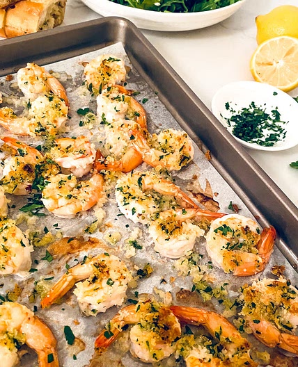 Sheet Pan Shrimp Oreganata