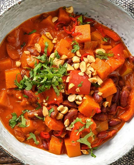 Spiced Butternut Squash & Kidney Bean Stew