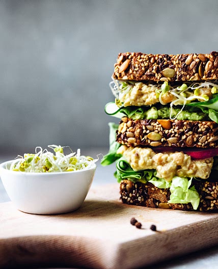 Gut-Friendly Vegan Buffalo Chickpea Salad Sandwich Recipe | Well+Good