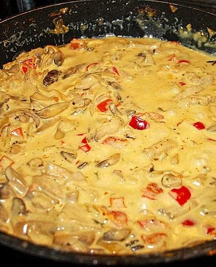 Sahne-Käse-Geschnetzeltes