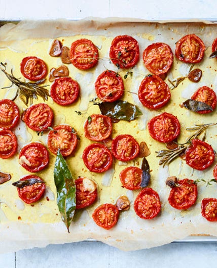 Confit tomatoes with herbs