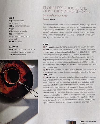 Flourless Chocolate, Olive oil and Almond cake