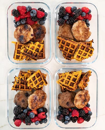 Cinnamon Apple Sweet Potato Waffles