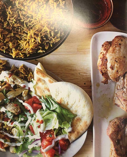 Chicken and rice street cart style