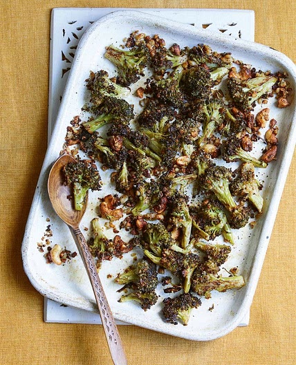 roasted mAlAi broccoli with cashew & cArdAmom
