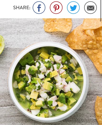 GOOP Avocado White Fish Ceviche 