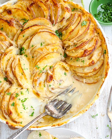 Potatoes Au Gratin w/ Ham