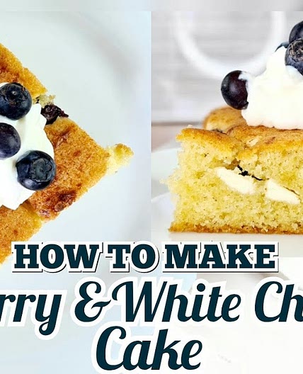 How to make Blueberry and White Chocolate cake | White Chocolate Cake Recipe | Blueberry Cake