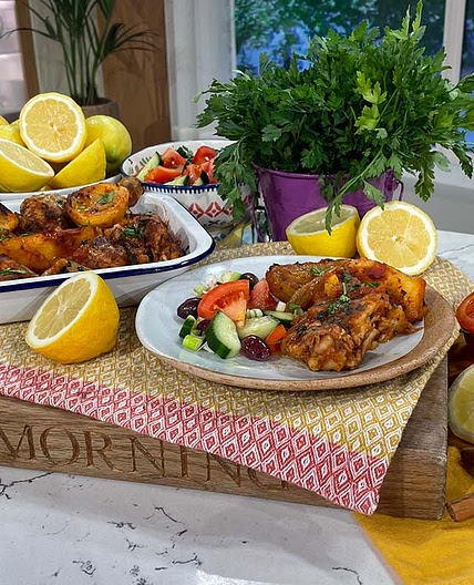 Meliz Berg's Cypriot chicken tray bake