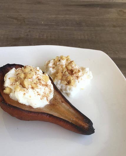 Caramelized Cinnamon Stuffed Pear