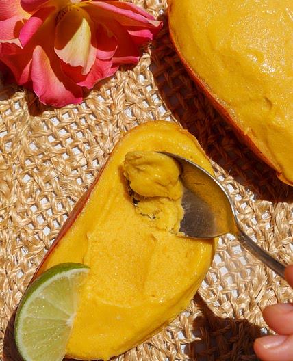 4 Ingredient Vegan Mango Ice Cream