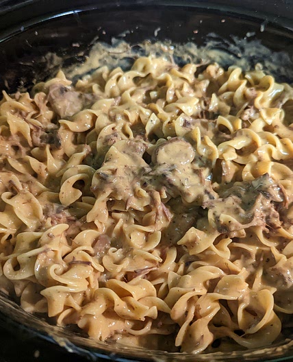 Crockpot Venison stroganoff