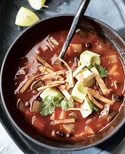 Sopa Azteca (Vegetable Tortilla Soup)