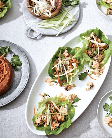 Sriracha Cauliflower Walnut Lettuce Cups
