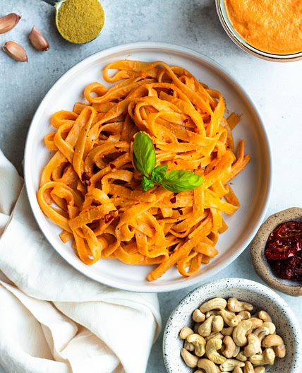 Creamy Sun Dried Tomato Pasta (Vegan, Gluten Free)