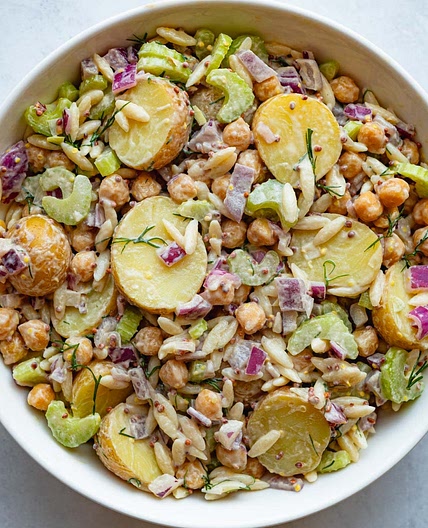 Easy Potato Pasta Salad with Chickpeas