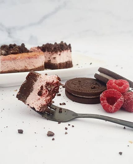 Oreo frambozen cheesecake