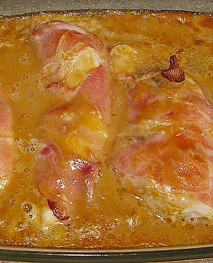Überbackene Hähnchenbrust