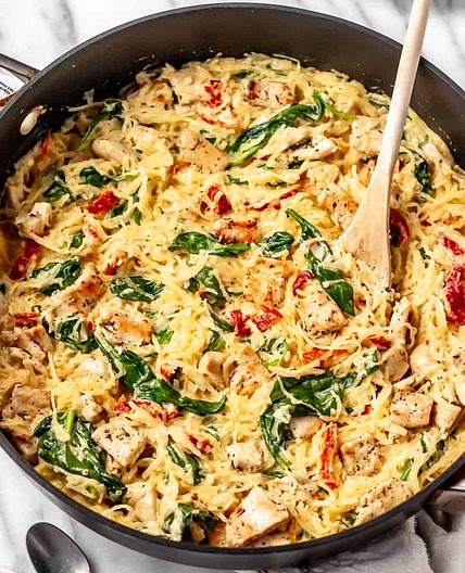 Tuscan Chicken and Spaghetti Squash