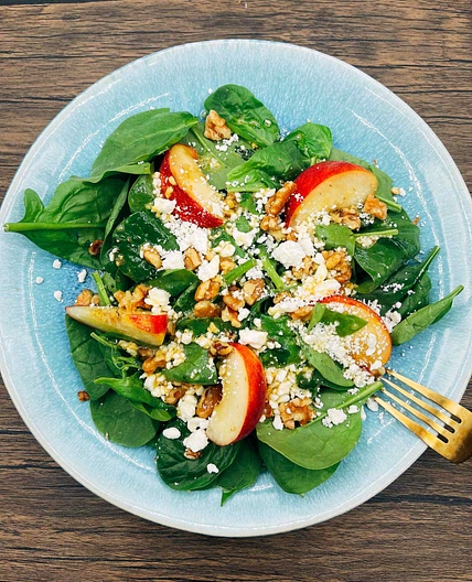 Peach and Spinach Salad