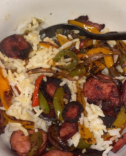 Rice, Sausage, & Veggie Bowl